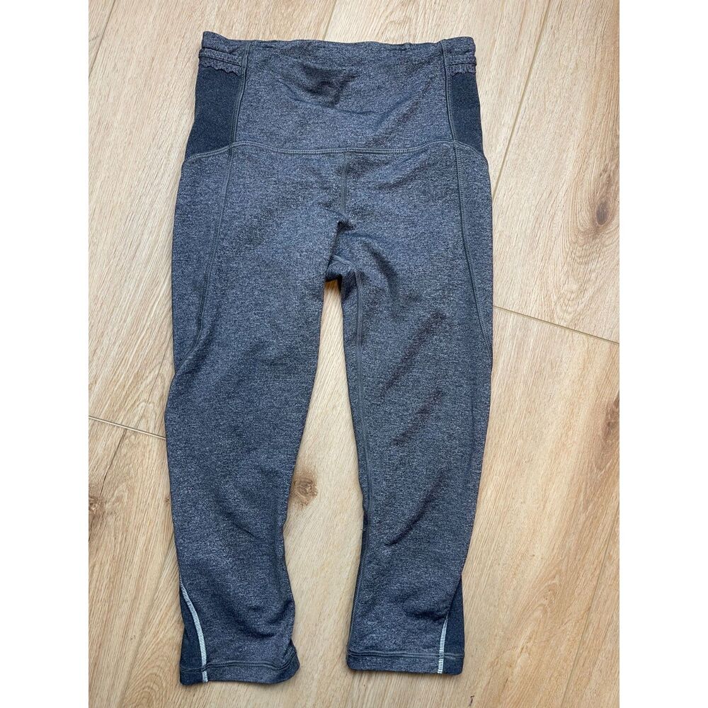 Lululemon Gray Panel Cropped Leggings Size 4